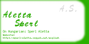 aletta sperl business card